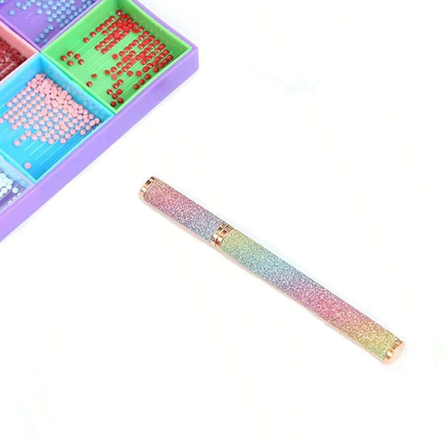 5D Diamond Painting Pen Tool Set Plating Point Drill Pens With Tray Caly Wax Kits Diamond Embroidery Accessories Cross Stitch DI