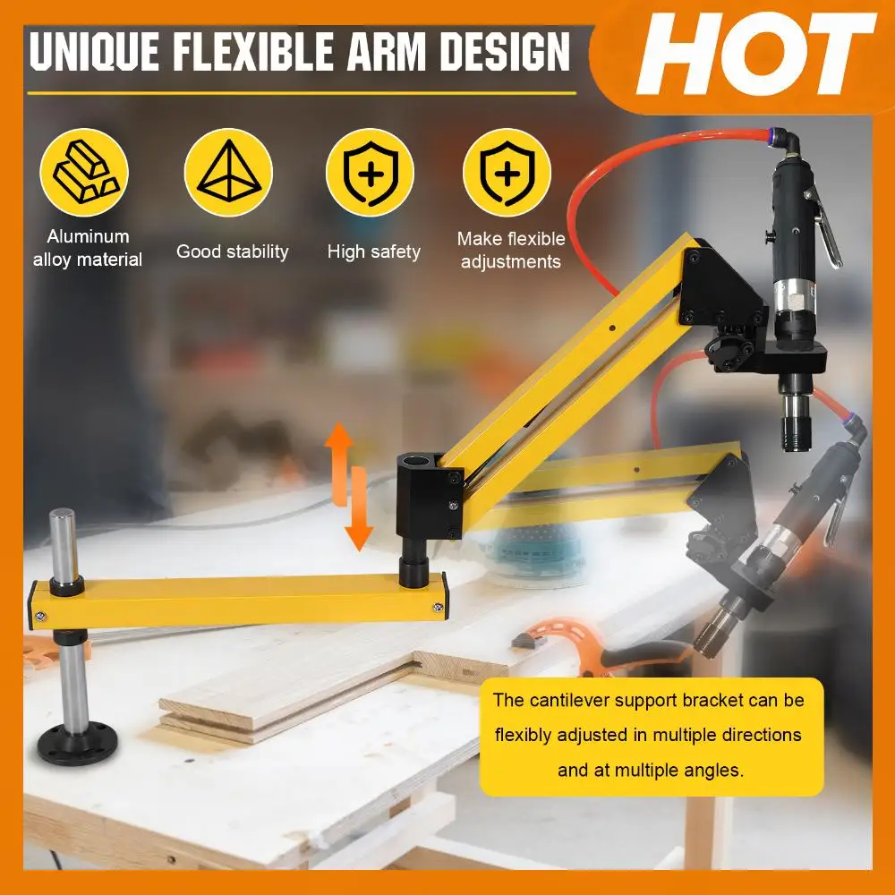 

Pneumatic Tapping Machine Arm Aluminum Alloy Tapping Machine Flexible Arm High Strength Handheld Hardware Tool