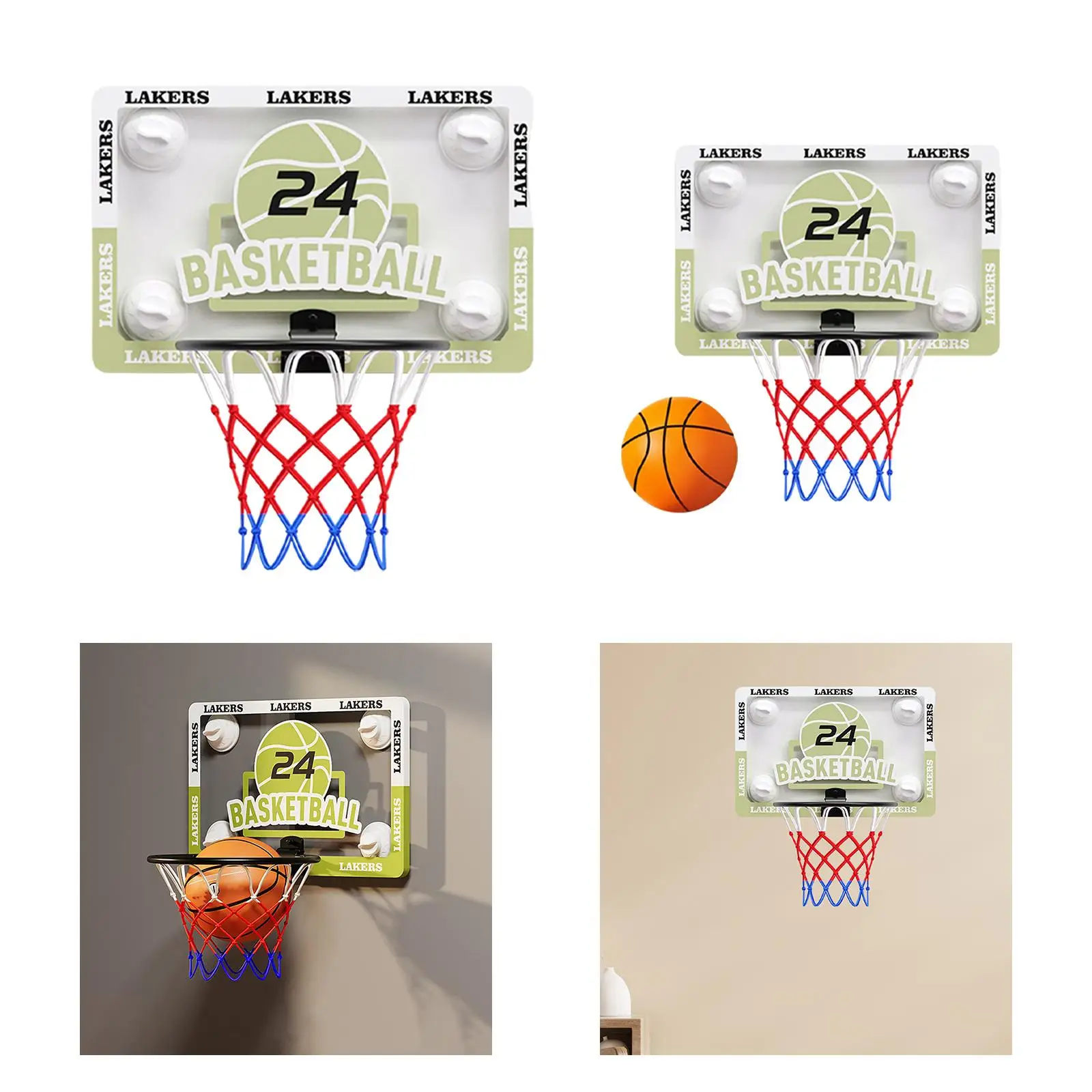 Basketball Hoop Wall Mounted Foldable Heavy Duty Backboard Games Toys Suction Cup for Outdoor Gifts Door Sports Apartments