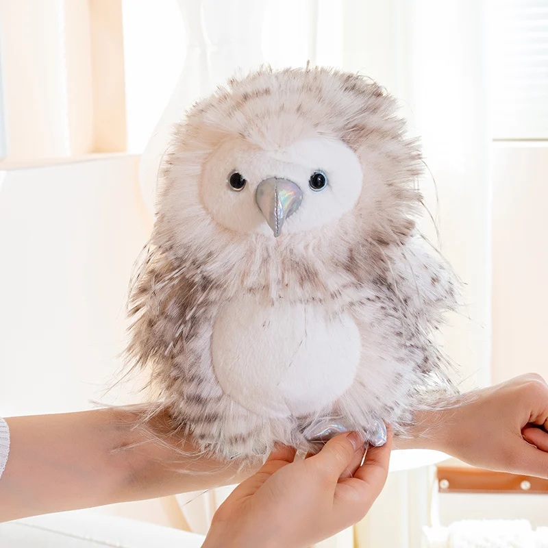 Lifelike Owl Plush Toys Soft Stuffed Doll for Kids Desktop Pet Funny Performance Game Props Birthday Gift