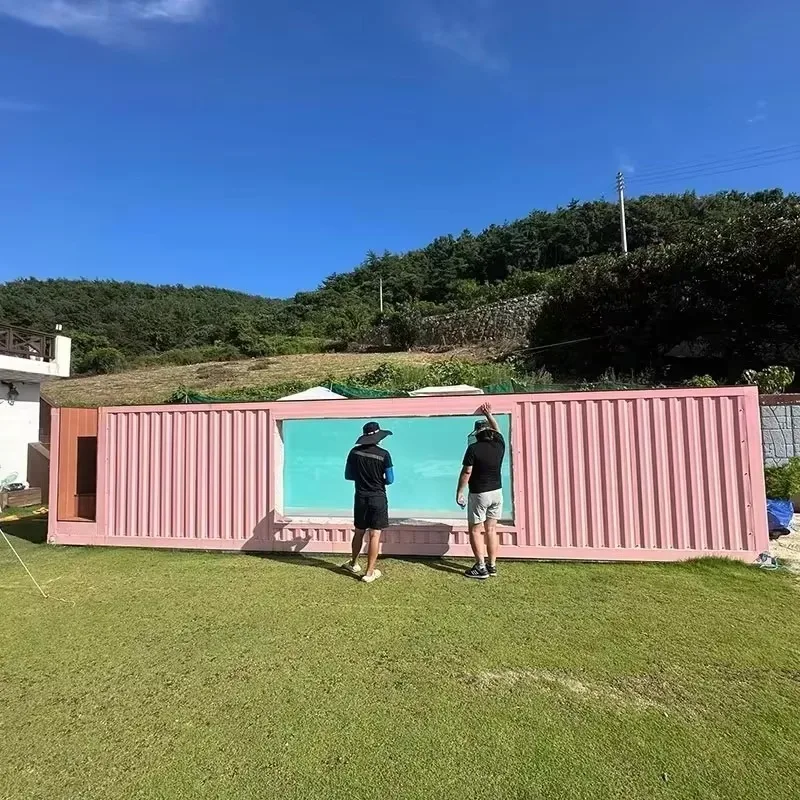 Luxury Container Swimming Pool Stainless Steel Above Ground Villa Backyard Courtyard Family Outdoor Water Activity Customized
