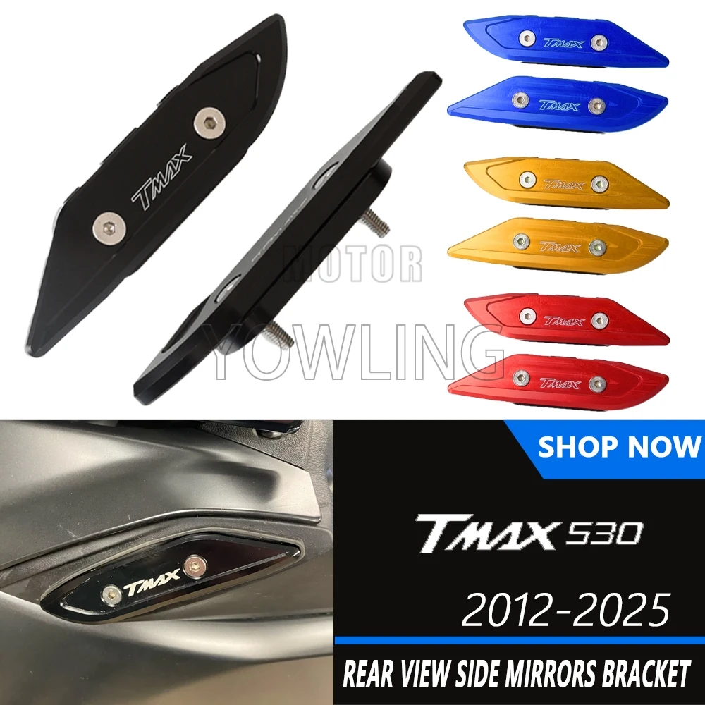 Rear View Side Mirror Bracket Hole Cap Clamp Cover FOR YAMAHA TMAX500/560 2019 2020-2023 TMAX 530 2012-2016 T-MAX 530/SX/DX TECH
