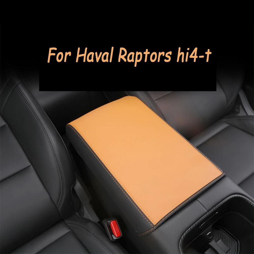 

For Haval Raptors hi4-t 2023 2024 Car Styling Armrest Anti-dirty Pad Cover Sticker Leather Cover Auto Modified Accessories