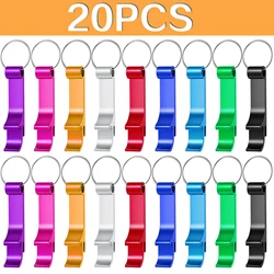 20Pcs Beer Bottle Openers Colored Bottle Opener Keychain Aluminum Alloy Colorful Mini Pocket Beer Beverage Opener