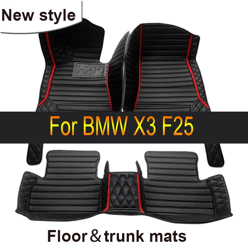 

Автомобильные коврики на заказ для BMW X3, F25, 2011, 2012, 2013, 2014, 2015, автомобильные роскошные кожаные коврики с полным покрытием для мужчин и женщин