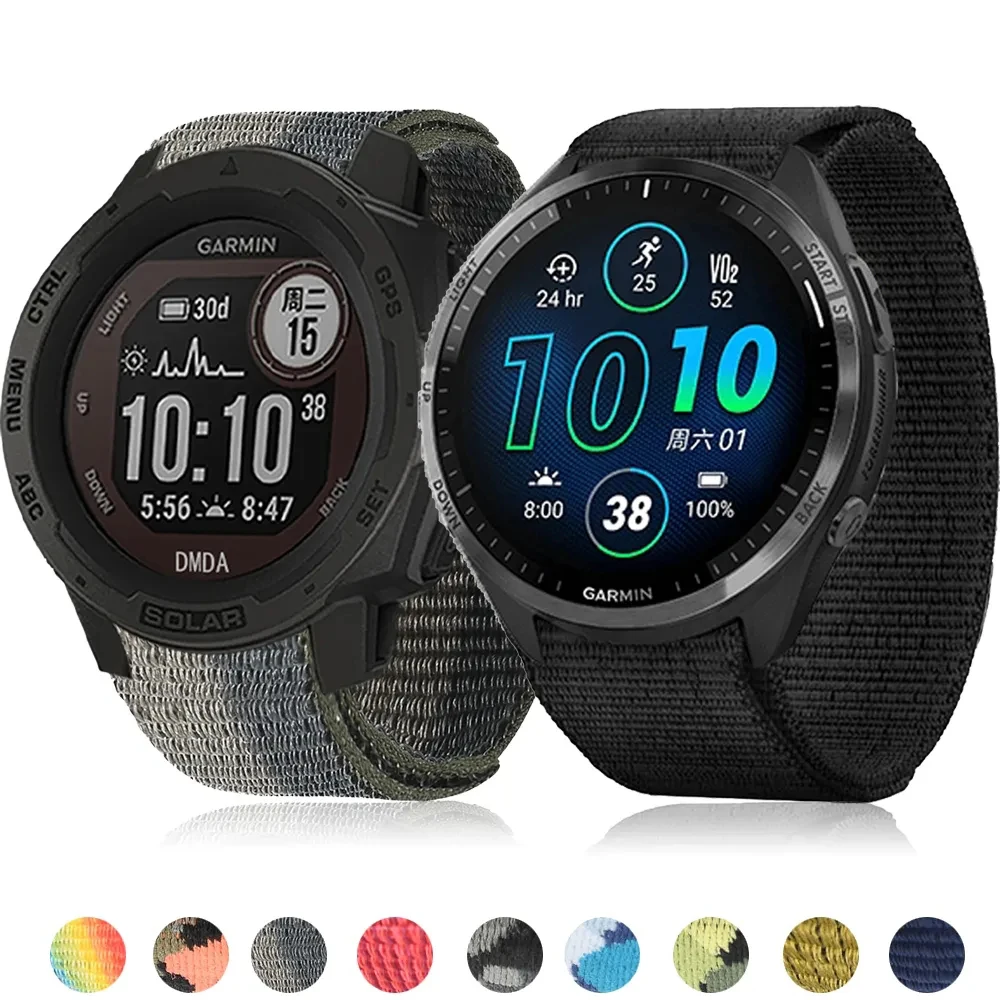 Nylon Uhren armband Correa für Garmin Vorläufer 965 265 955 935 945 Epix/Instinkt 2 45mm Enduro 2 Band 26 22mm Armband Armband