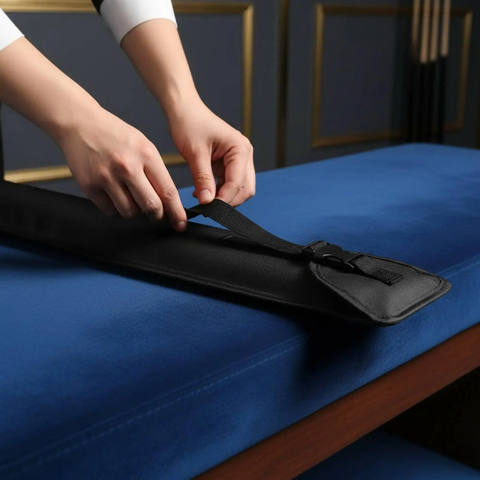 Nylon Snooker Cue Case 3 4 Size with Comfortable Shoulder Strap for Pool Stick Transport to Club or Tournament
