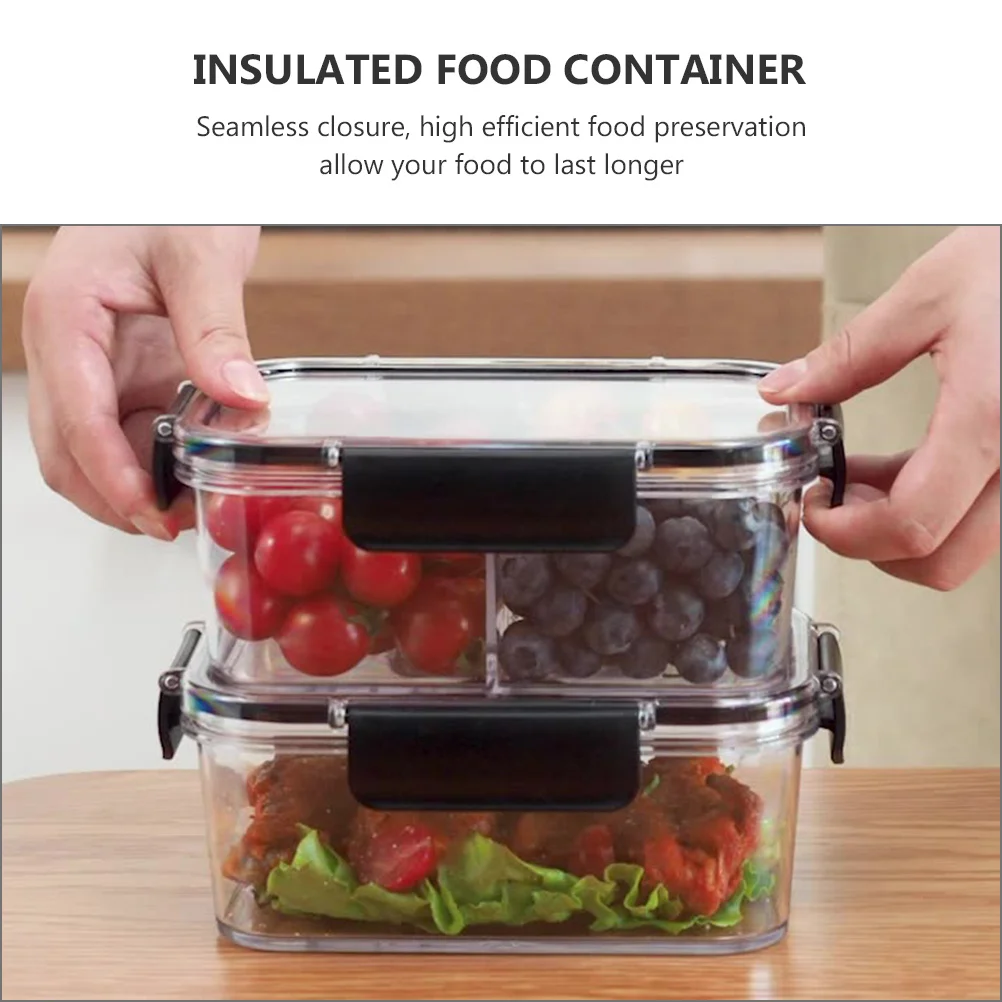 

800ml Airtight Food Storage Container Fridge Organizer Leakproof Four-Side Lock Refrigerator Storage Box Fresh Keeping Plastic