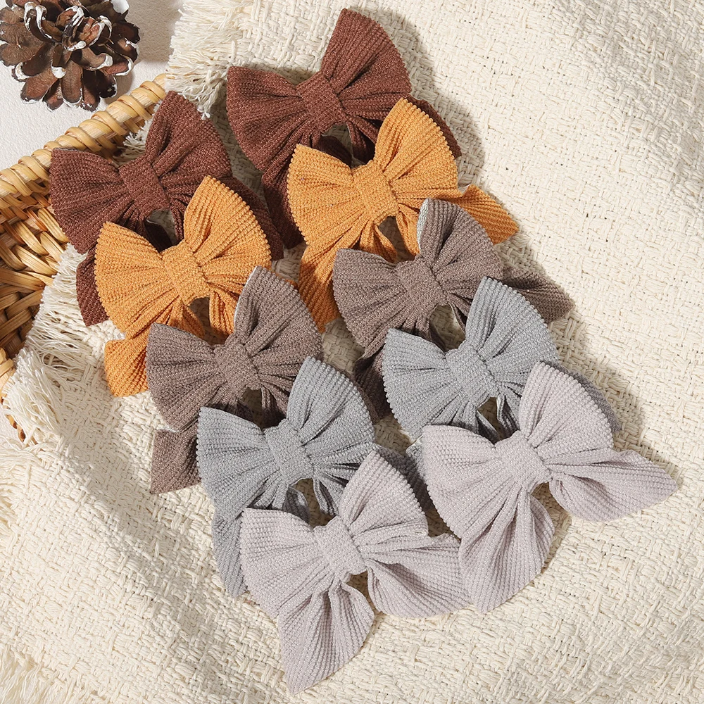 4/10 Stück Cord-Haarspangen für Kinder, Große Mädchen-Haarschleifen, Niedliche Haaraccessoires Geeignet für Kinder, Babys und Jugendliche – Detail 7
