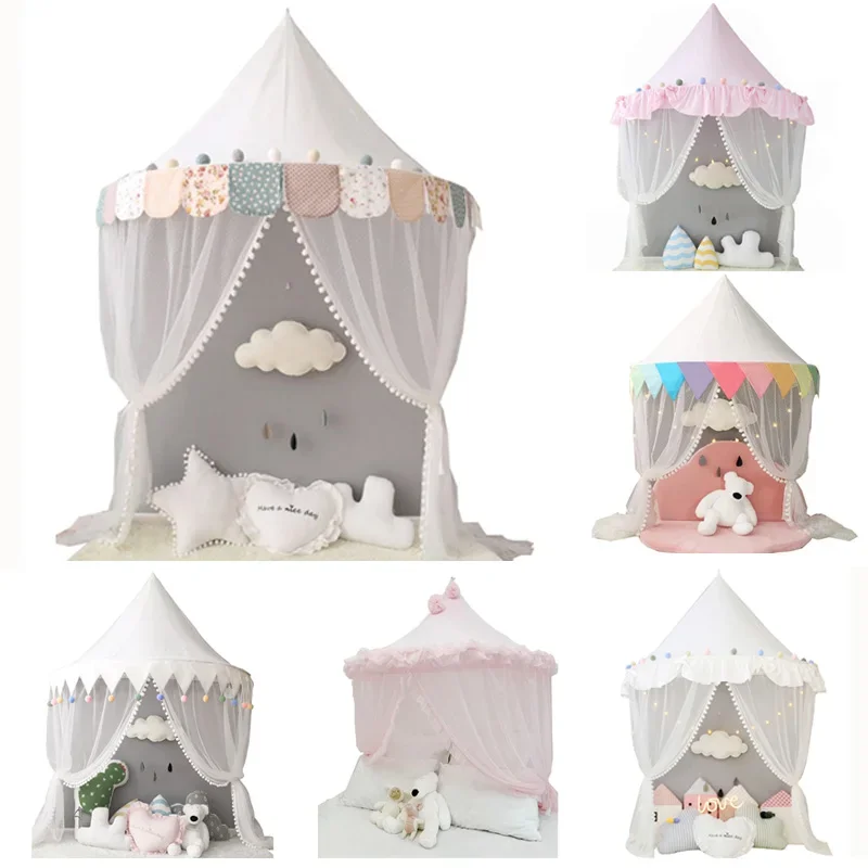 Baby Mosquito Net Bed Canopy Play Tent for Children Kids Play House Canopy Bed Curtain for Bedroom Girl Princess Decoration Room