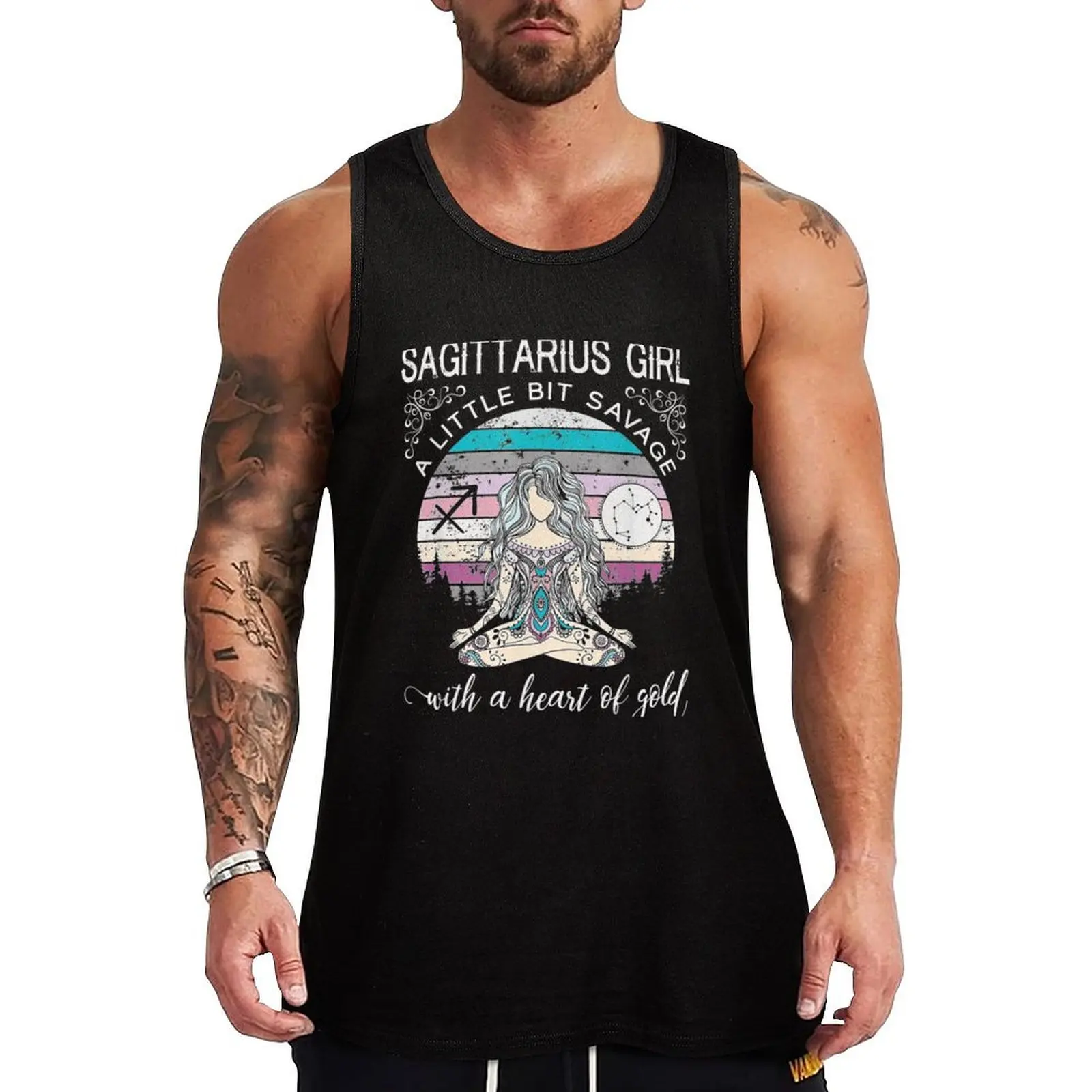 

Sagittarius Girl Savage Tank Top Men's summer vest sleeveless jackets Men's gym gym accessories man