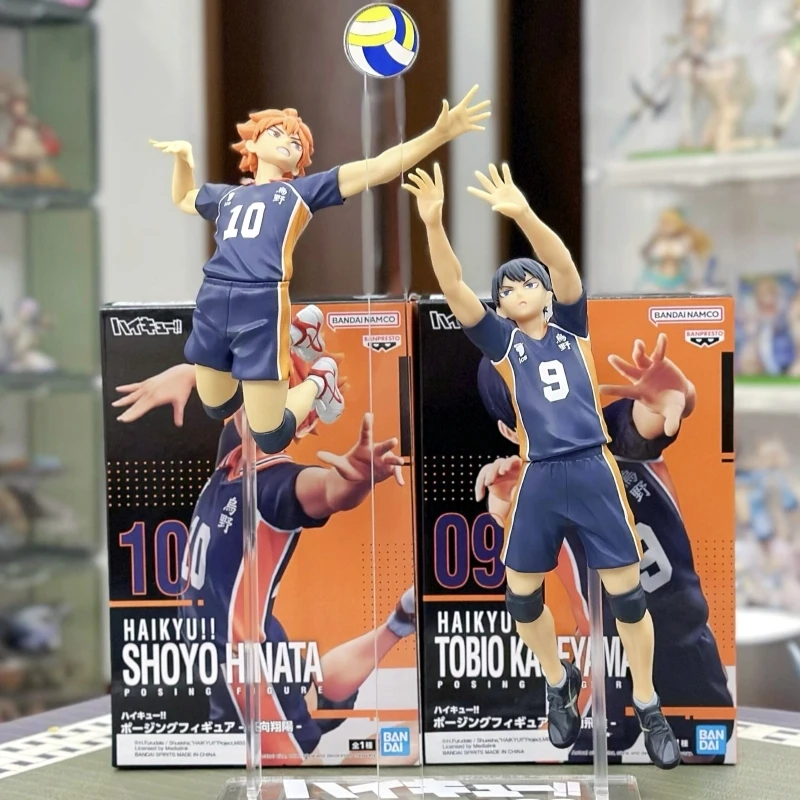 Genuine Bandai Haikyu!!  Anime Peripheral Hinata Shoyo Action Figure Kageyama Flyhon Model Oikawa Tooru Figure Ornaments Gift