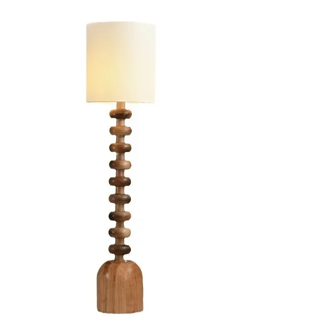 

New Chinese floor lamp, retro living room bedroom lamp study, sofa next to the piano, solid wood floor lamp