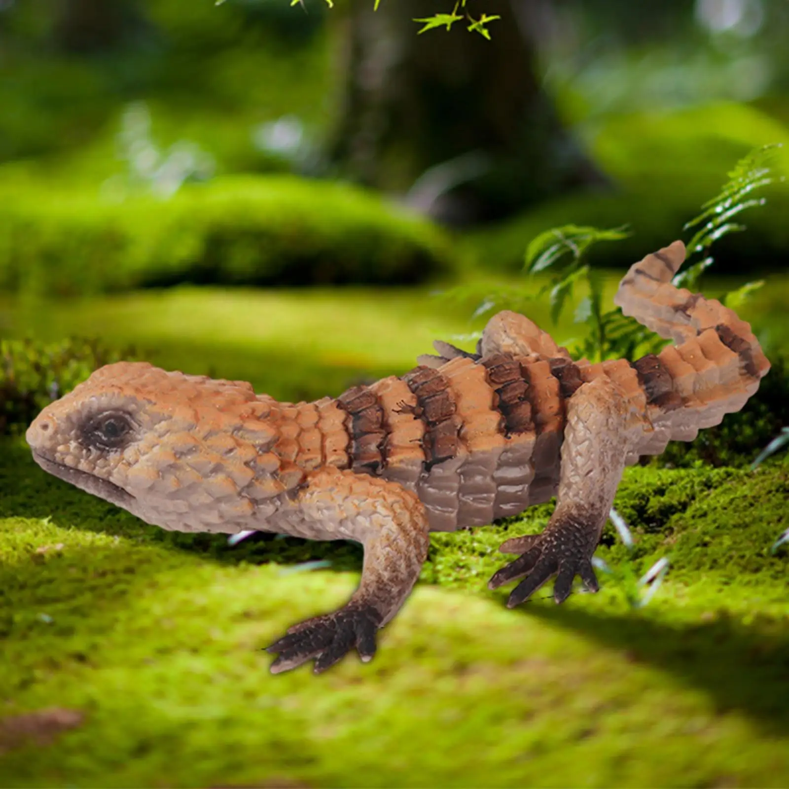 تمثال سحلية مطاطي واقعي مصنوع يدويًا على شكل حيوانات هدية تعليمية للأطفال وغطاء للكعك