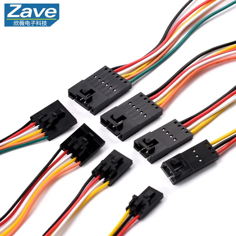 Cable terminal DuPont con cerradura: cable de acoplamiento macho-hembra, cable conector en línea TJC8, 2P/3P/4P/5P, paso de 2,54 mm