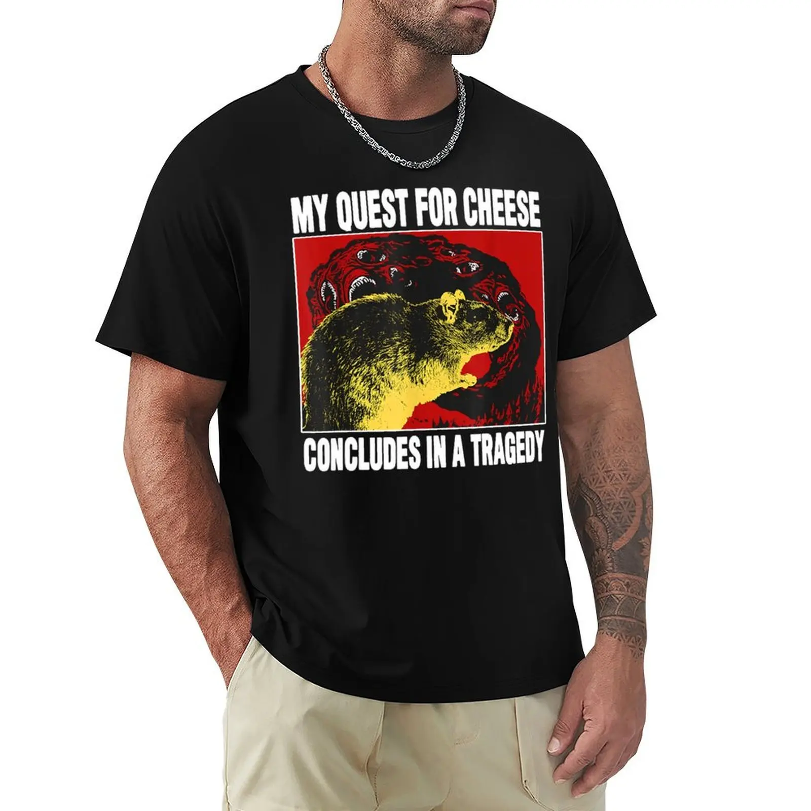 My Quest For Cheese concludes in a tragedy T-Shirt Soft Stretch Short Sleeve Top
