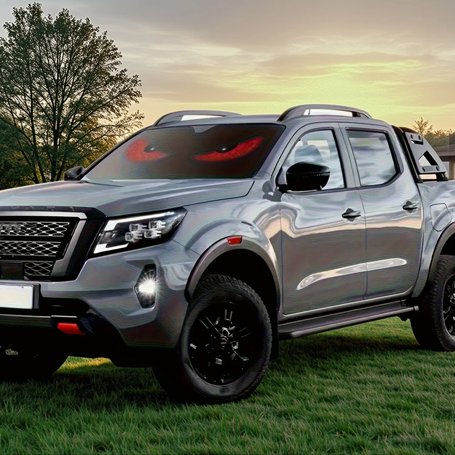 

& Foldable Car Windshield Sunshade - UV Protection And Cooling, PE Material, Suitable For Cars, Trucks, SUVs, Vehicle Sunshade,