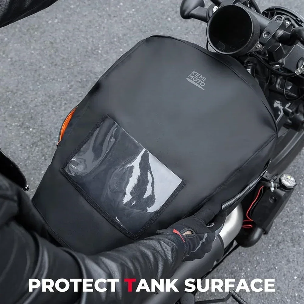 KEMITOUR-Juste de Protection Précieuse pour Moto, Anti-Poussière, pour Carburant, Coussin avec Rétrégissant de Bain, pour Touring Softail Trike