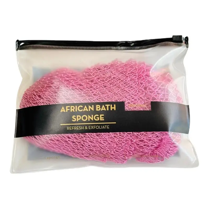 African Bath Net Colorful Washcloth Body Exfoliator Reusable Bath Sponge Washcloth African Scrubbing Long Net Rag Shower