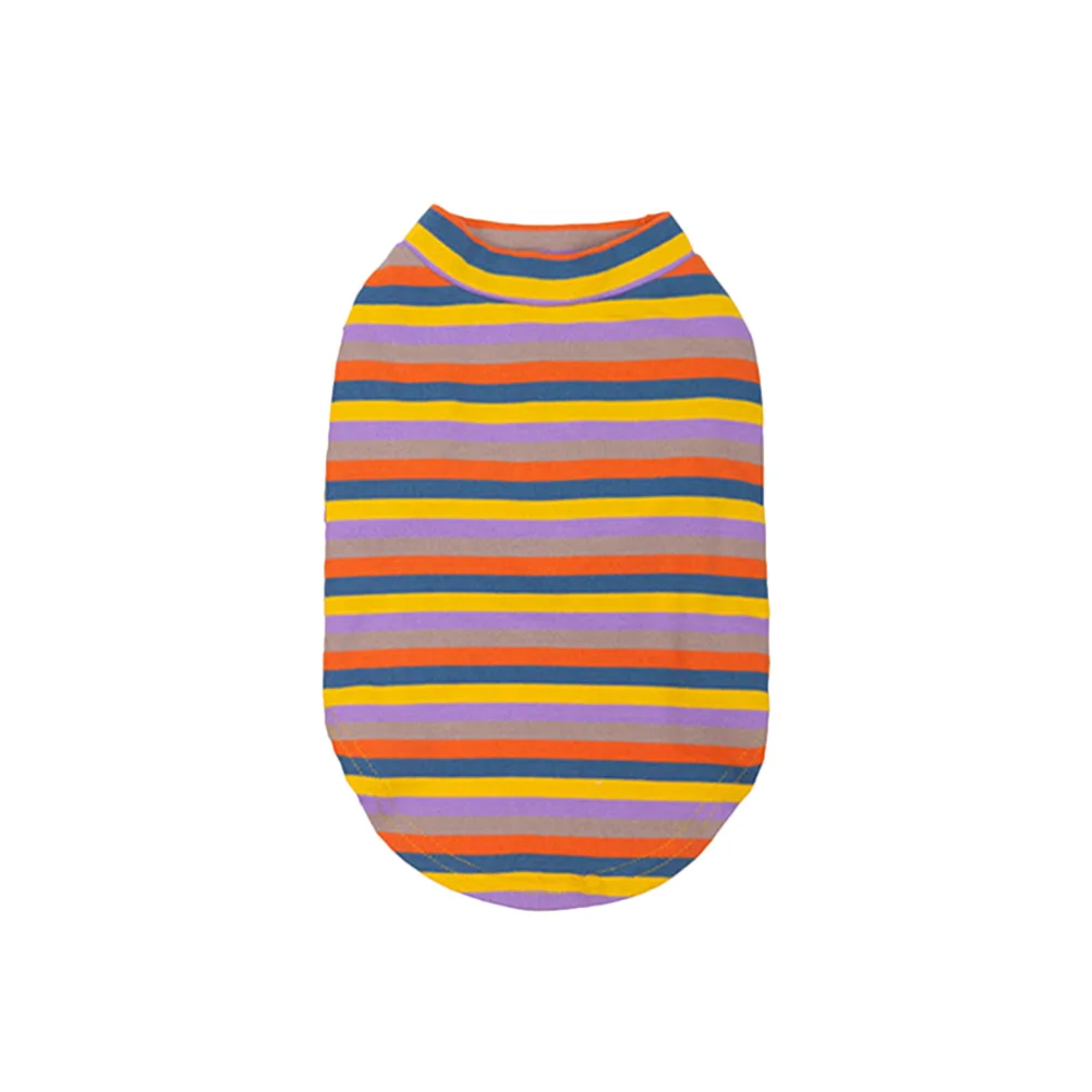 

Purple Size Xl Autumn Winter Pet Knitted Clothes Stripe Dog Clothes Puppy Leisure Costume Soft Comfortable Walking