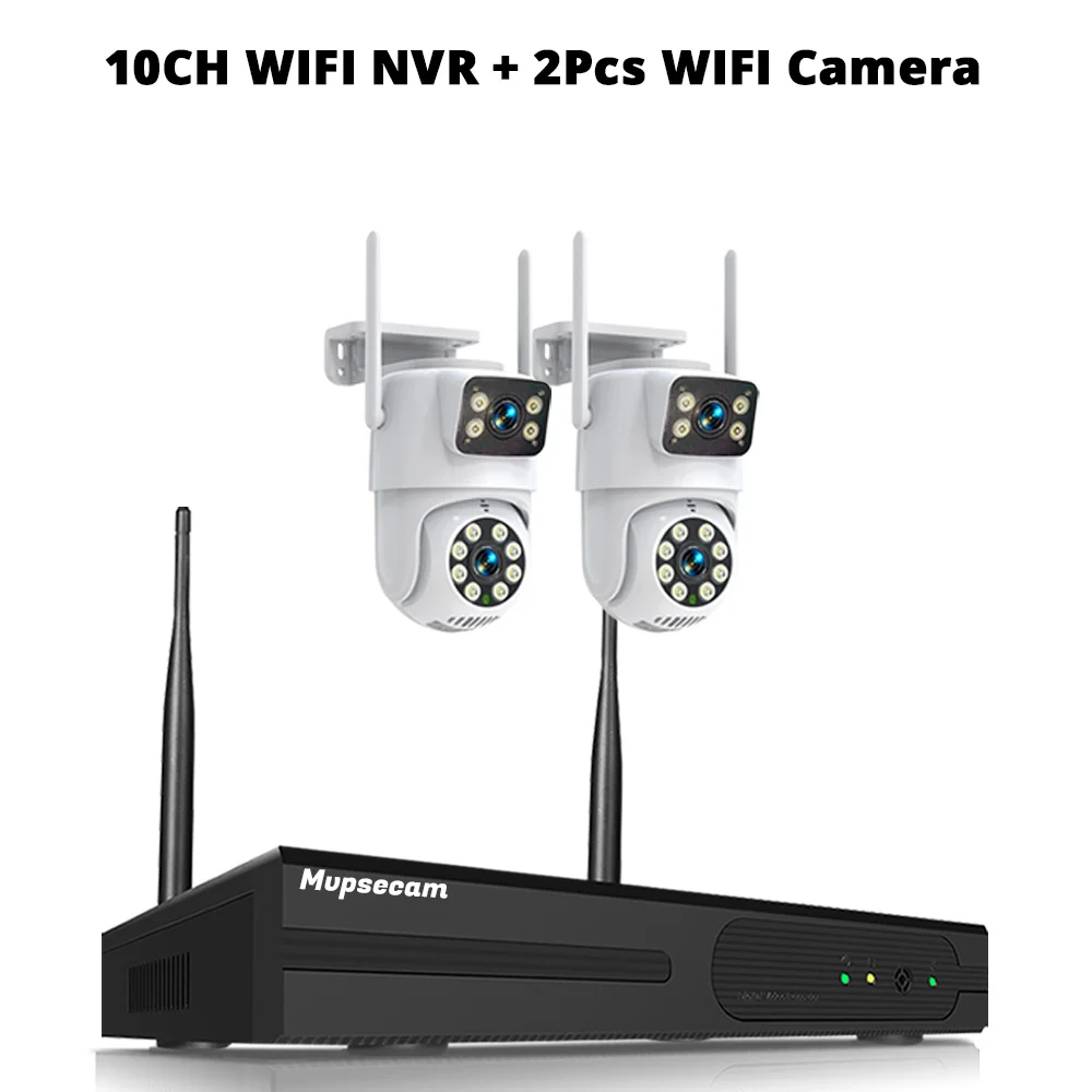 Caméras WIFI 4K 8MP Kit NVR sans fil système de vidéosurveillance HD extérieur caméra IP de sécurité