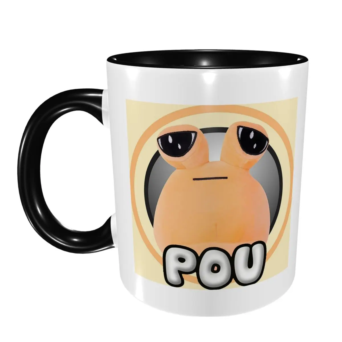 My Pet Alien Pou Cute Cartoon Mug Funny Ceramic Coffee Cups Tea Mugs Milk Cup Drinkware Gifts for Woman Man