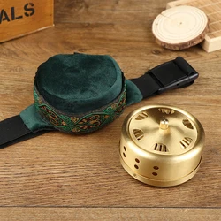 Brass Copper Moxa Moxibustion Box Bag Moxa Burner Acupuncture Roller Stick Holde