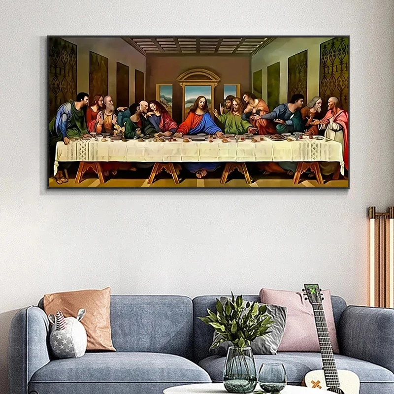 1pc DIY 5D Diamond Painting Full Diamond The Last Supper Diamond Painting, Handmade Home Art Gift Diamond Painting Kit