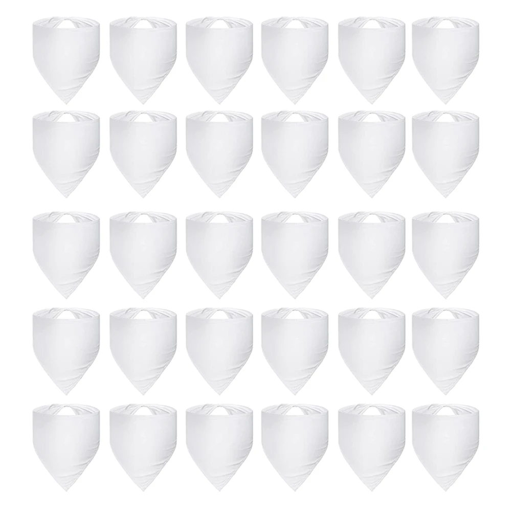 Sublimação Em Branco Pet Bandana, Transferência De Calor, Lavável DIY Triângulo Cachecol Do Cão, Babadores Lenço Para Cães, Cachorro, Gatos, 30 Pcs