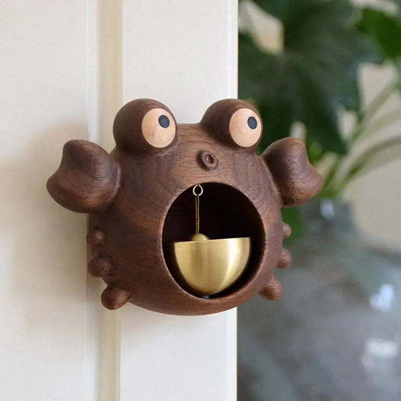 

1pc Suction Crab Wind Chimes Copper Bells, Door Entry Reminder Bell, Entry Doorbell, Pendant Opening Housewarming Gift