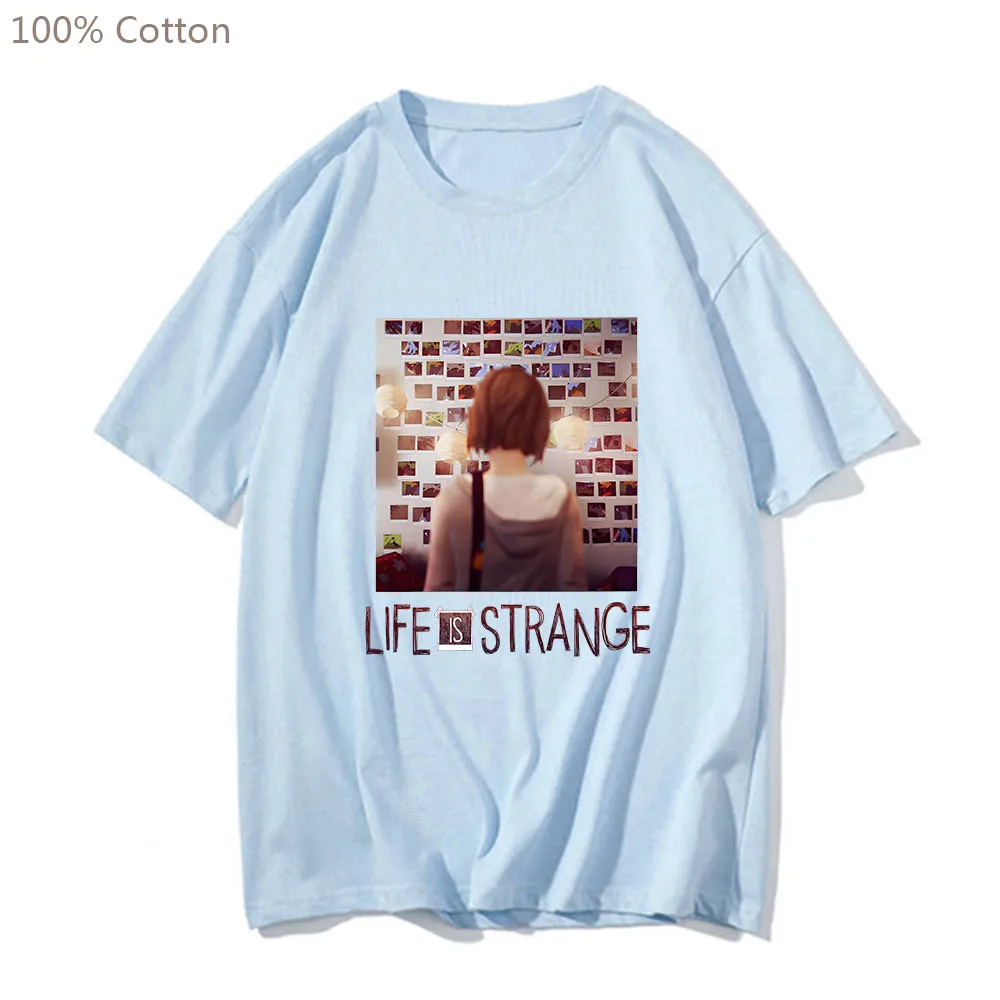 Life Is Strange Graphic Anime T-shirts Fashion Men/women Tshirt Short Sleeve 100% Cotton Tee-shirt Cute Cartoon Manga T Shirt