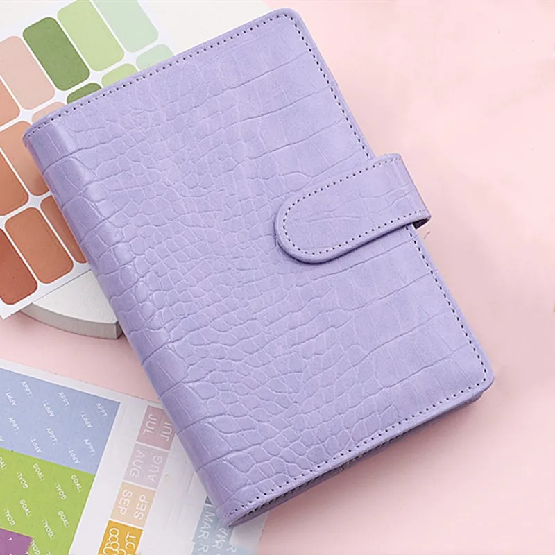 KWYKWY Macaron Diary A6 Cash Budget Binder Money Saving Notebook With Plastic Envelops Cute Notepad Planner Stationery Supplies