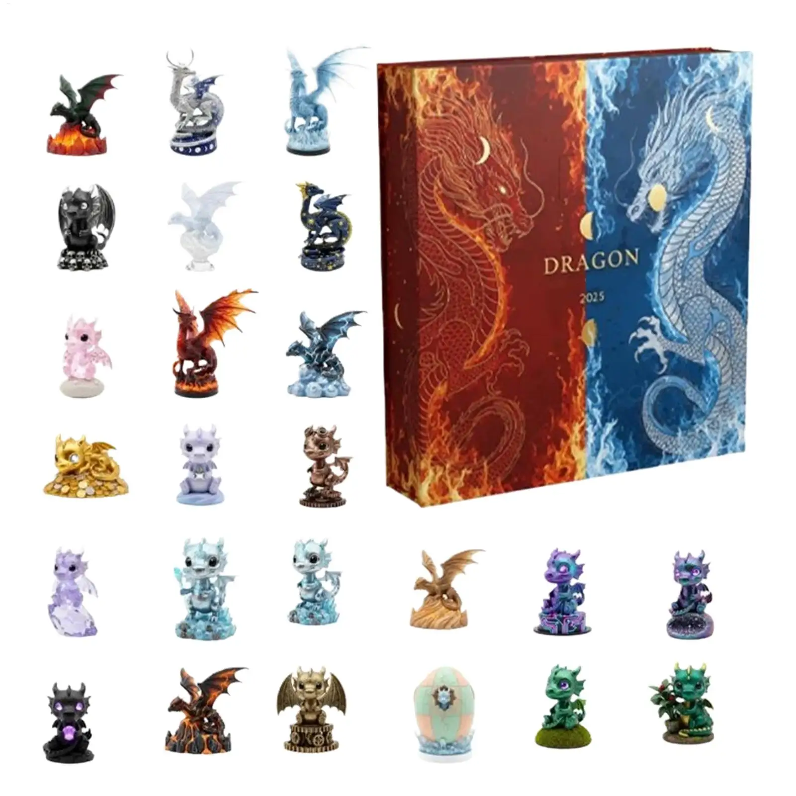 

Рождественская глухая коробка с орнаментом дракона, премиальный адвент-календарь, 2025 г., милый 2D акрил, сувениры для вечеринки на 24 дня, кулон, игрушка в подарок