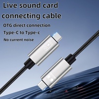 OTG audio cable type-c to typec live sound card cable accompaniment connection for huawei glory cell phone sound card