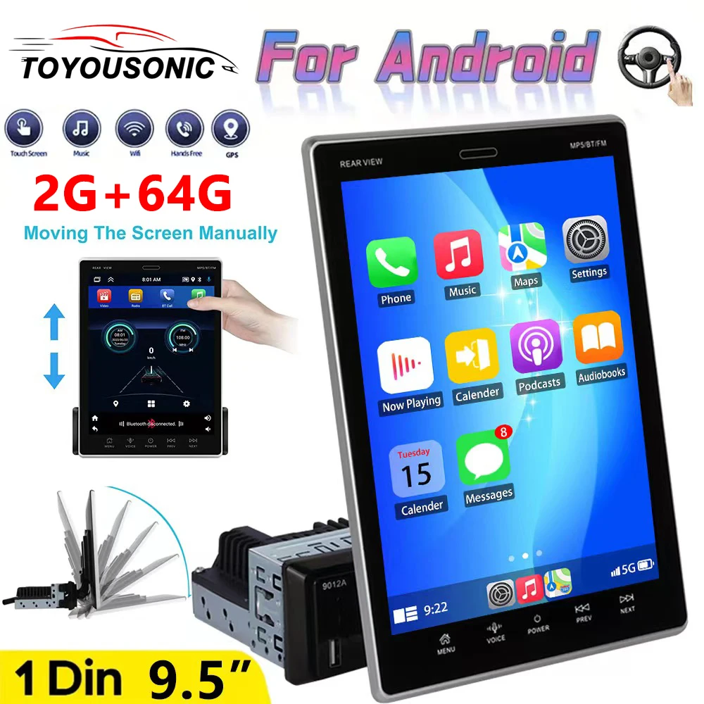 TOYOUSONIC 1 Din Car Radio 9.5