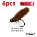 6pcs Brown Style B