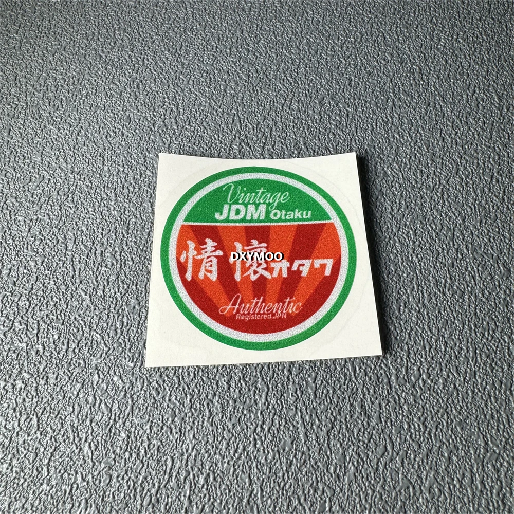 

1pc Japanese Vintage JDM Otaku Vinyl Sticker Waterproof Decal for Motorcycle Helmet Fuel Tank Car Window 12x12cm