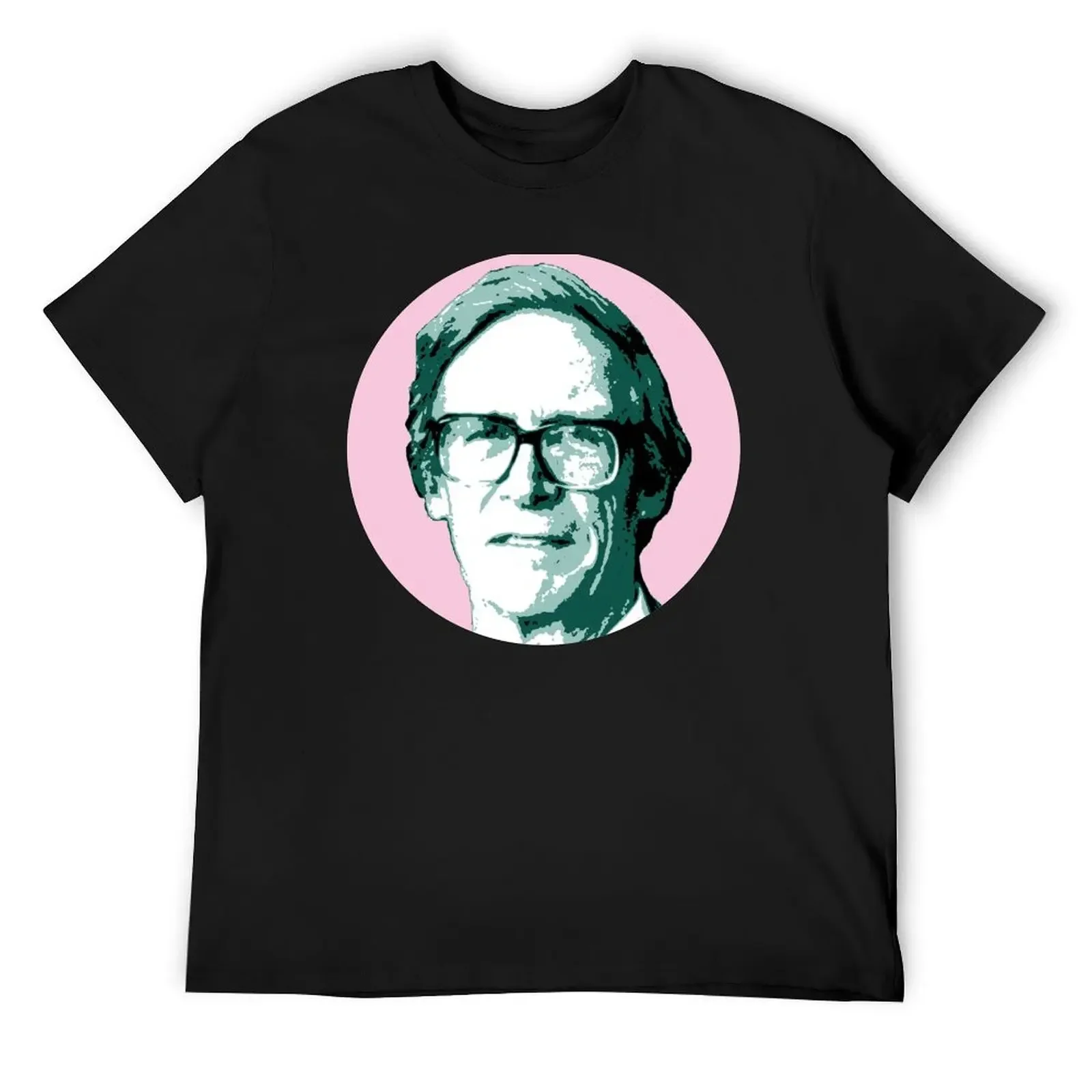 John Rawls Portrait Pink Green T-Shirt vintage t shirts blacks korean fashion graphic tee shirt mens graphic t-shirts