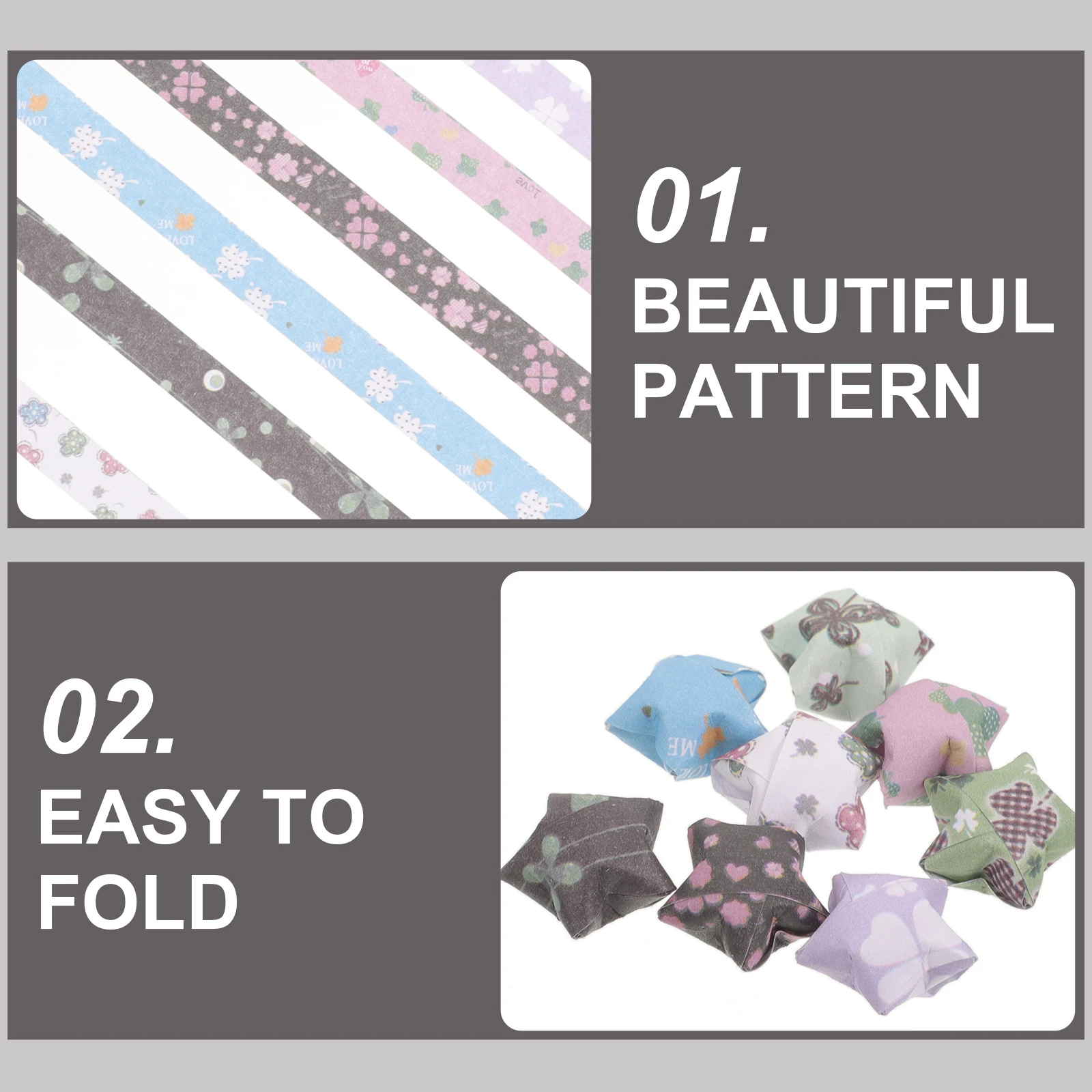 

Colorful 540Pcs Origami Paper Strips for DIY Stars Four Leaf Craft Kit Party Favors Holiday Decorations