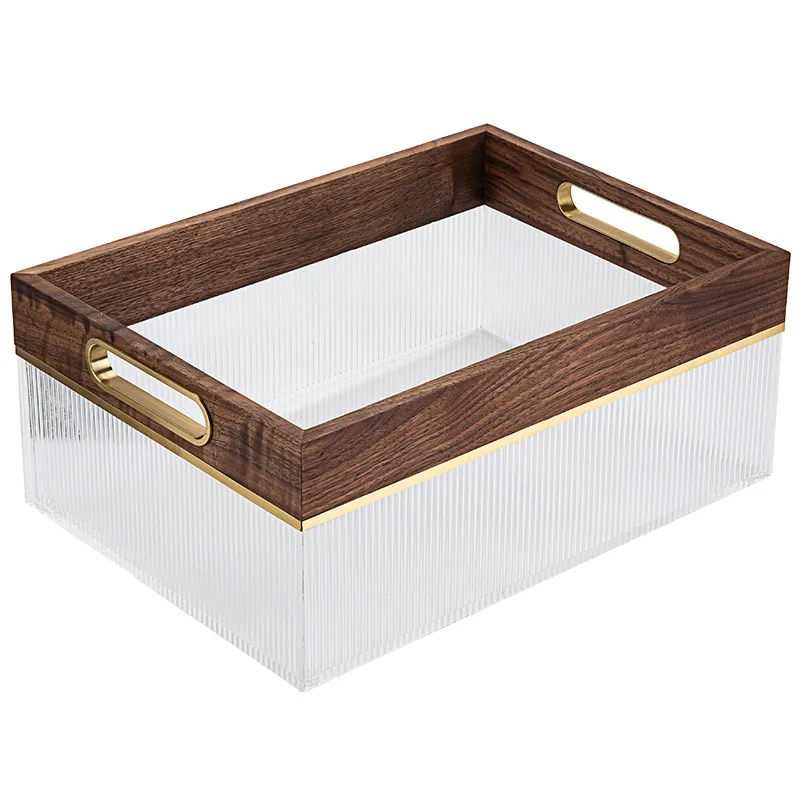 

Cosmetics storage box, high-end desktop acrylic large-capacity skin care products, transparent, entrance storage basket