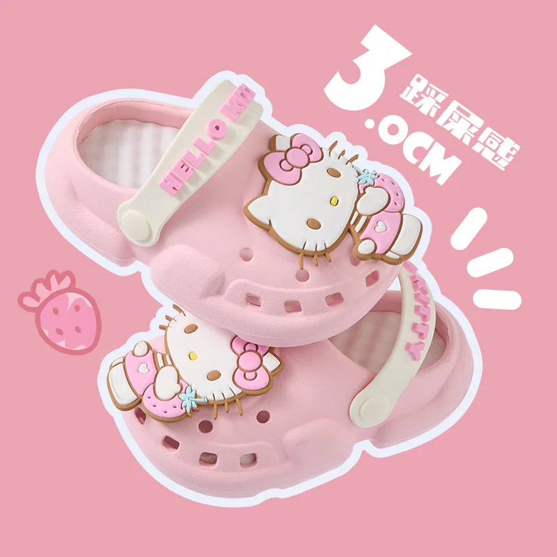 Sanrio Kulomi Baby Room Slippers Melody Hello Kitty Cinnamoroll Cartoon Summer Beach Sandals Wholesale Child Outdoor Flip Flops