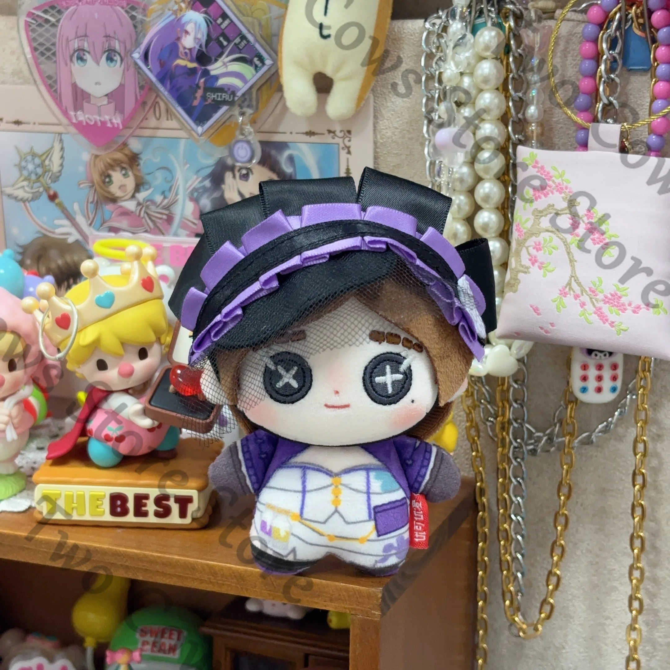 Identity V colleghi Profumatore elemento quadratico ambito prelibatezza 10 cm Figura stampata Ciondolo bambola in cotone Regalo di compleanno