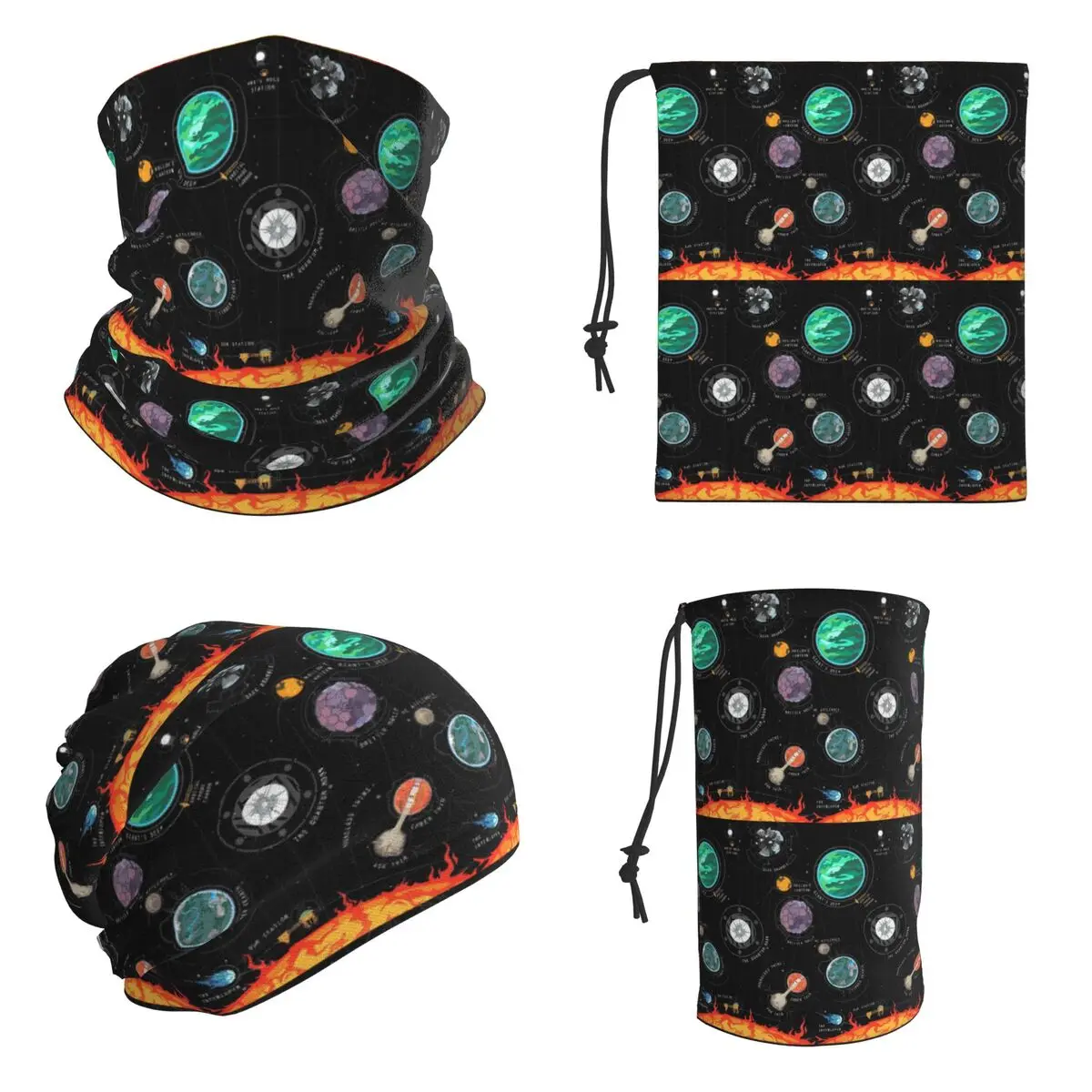 Outer Wilds System Bandana Neck Gaiter Printed Wrap Mask Scarf Hiking Fishing Headband For Men Women Adult Windproof