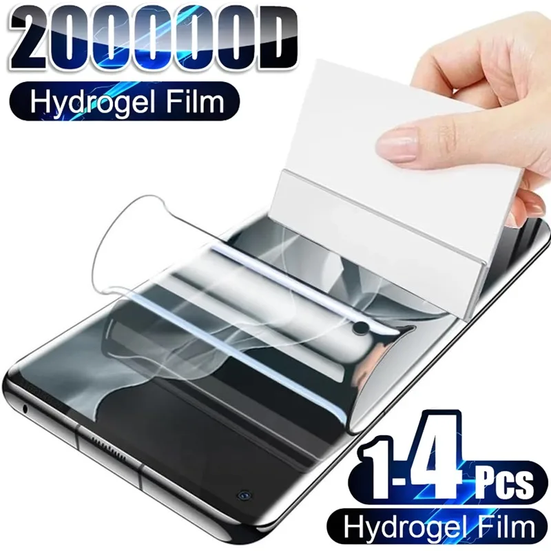 4-1PCS Films For Samsung Galaxy S25 S24 S23 Ultra Plus S25 Plus Screen Protector Full Cover Hydrogel Film For Galaxy S24 Ultra