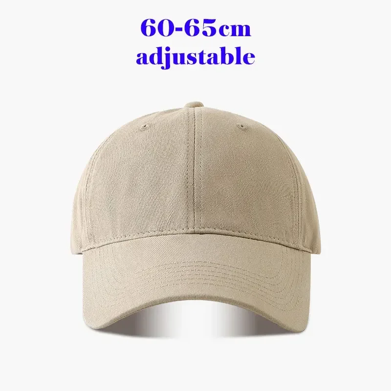 Big Head Cotton Baseball Cap Unisex Adult adjustable lagresize Dad Cap Woman Man Outdoor Sports Sun Hat