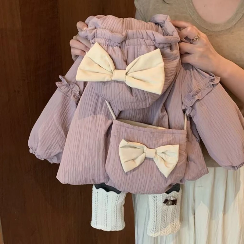 

2025 Winter New Hot Selling Girl Cute Plush Thick Butterfly Festival Decorative Zipper Cotton Robe