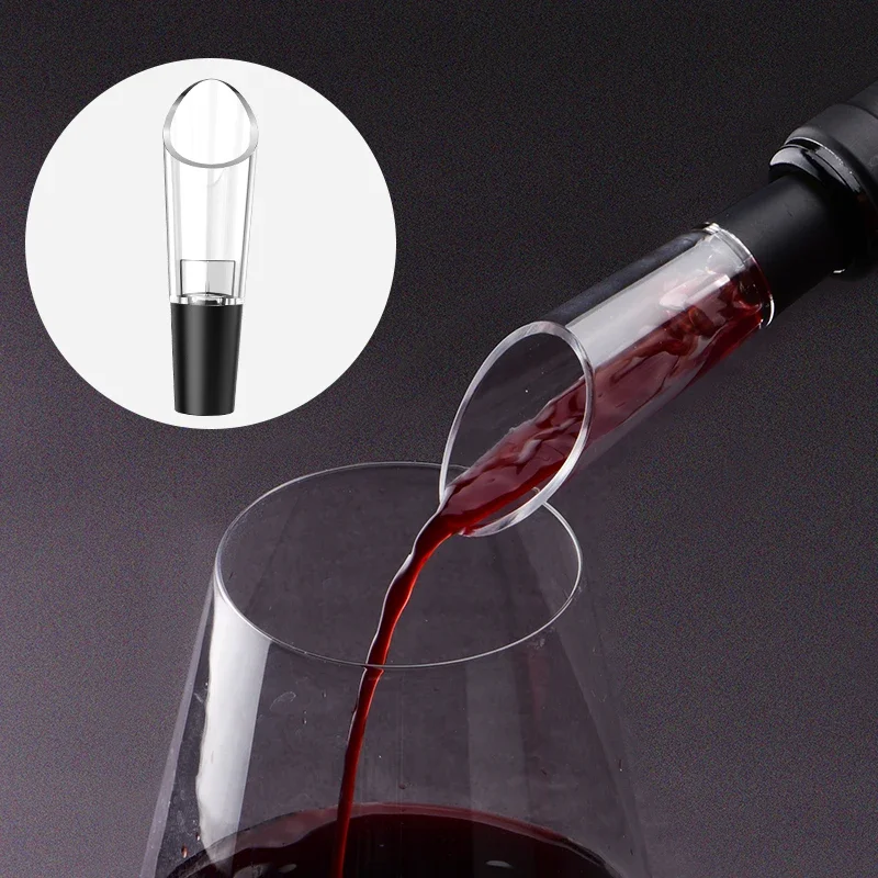 5 in 1Electric Wine Opener Set Pourer Vacuum Wine Stopper Foil Cutter Tulip Wine Aerator and Pourer Storage Base Type C Charging