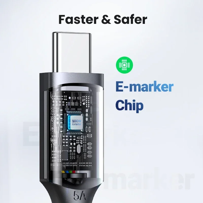 UGREEN USB C كابل نوع C إلى نوع C كابل PD100W 5A لابل آيفون 15 آي باد ماك بوك شاحن شحن سريع البيانات أندرويد دفتر #6