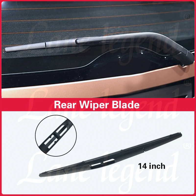 Lame d'essuie-glace de pare-brise arrière pour Honda Jazz Fit MK3, hayon propre, fenêtre, brosse de pluie, accessoires de voiture, 14 ", 2014 - 2020