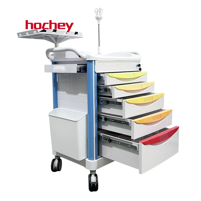 Hochey Hospital  Trolley for Hospital Usage Medicine Trolley Cart Hospital Abs Emergency Trolley